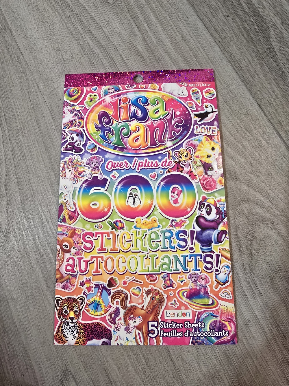 Lisa Frank Pink Rainbow 600+ Stickers Pack